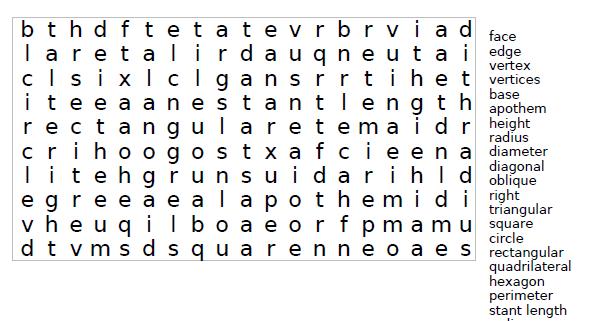 2. Word search: Find the words in the list on the right: Did you find? What direction is in?