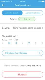 Aplicación Móvil Administrar perfiles del Chat de Voz Acceso a los servicios de
