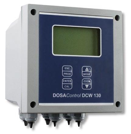 1.1.1 DOSAControl Medidor y regulador DCW 130 Regulador monocanal para sensores potenciostáticos y amperométricos para medir: ph, cloro libre, dióxido de cloro, ozono, peróxido de hidrógeno, redox o