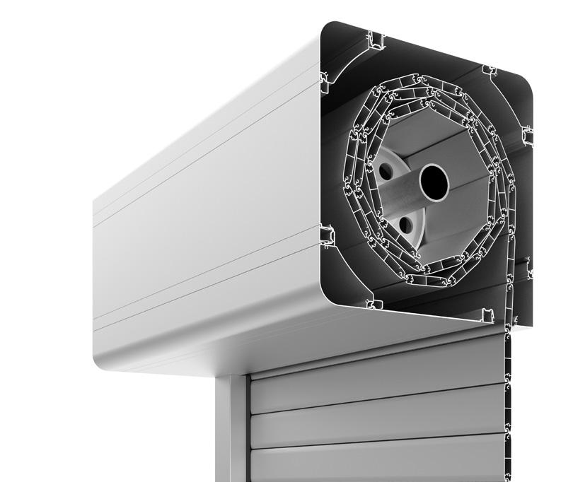 Twinbox es un nuevo concepto de cajón para puertas enrollables, el primero formado únicamente por perfiles de extrusión, los cuales se engarzan unos con otros y se atornillan de forma oculta