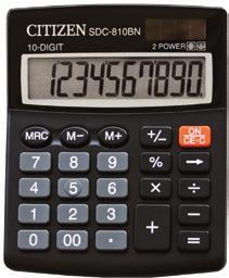 Diciembre 207 Calculadora sobremesa SDC-805BN, SDC-80BN y SDC-8BN Citizen Calculadora de sobremesa ECO eficiente: solar y a