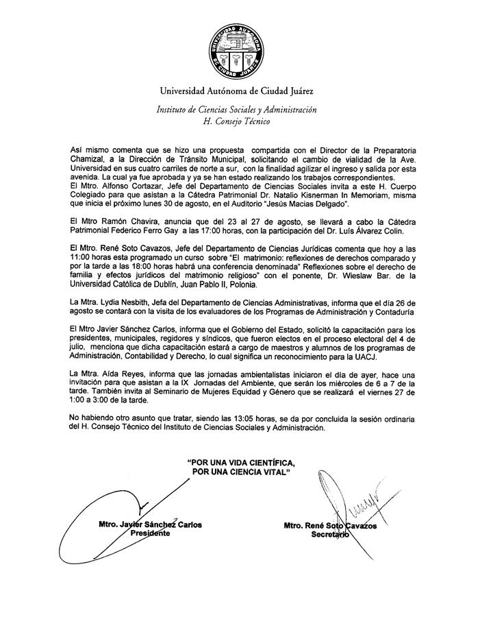Órgano oficial de la Universidad Autónoma de Ciudad