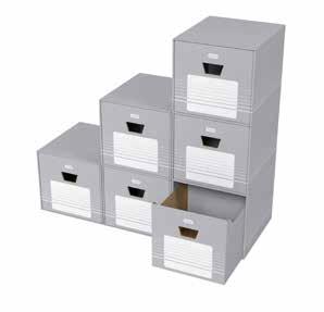 ARCHIVO DEFINITIVO - GAMA AUTOMONTABLE CARTÓN CAJÓN ARCHIVO AUTOMONTABLE Cajón para carpetas colgantes con visor (hasta 25 carpetas o 15 prolongado), o para cajas de archivo (4 cajas de lomo cm.