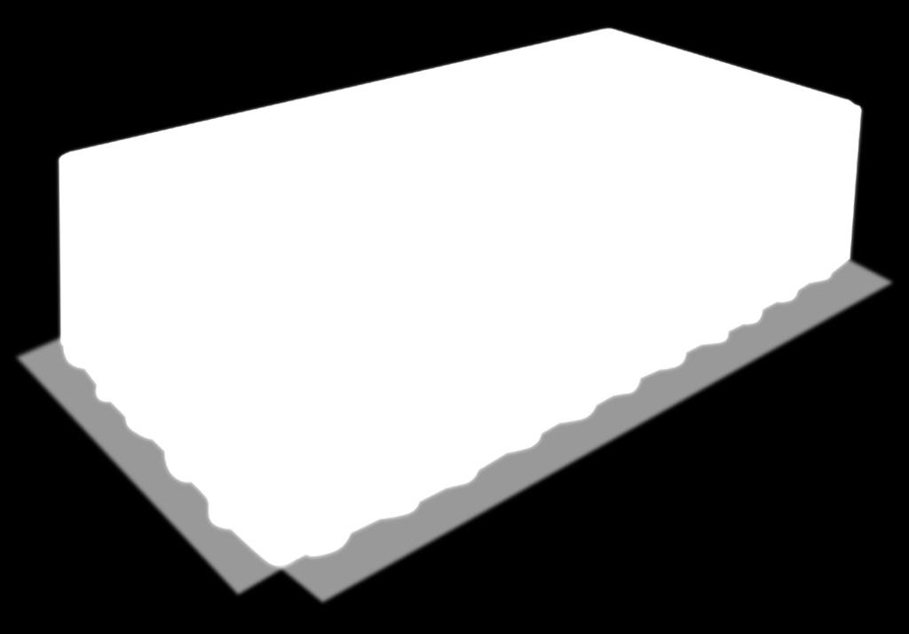 La forma troncocónica de la base de los encajes impide que la arena de relleno se filtre
