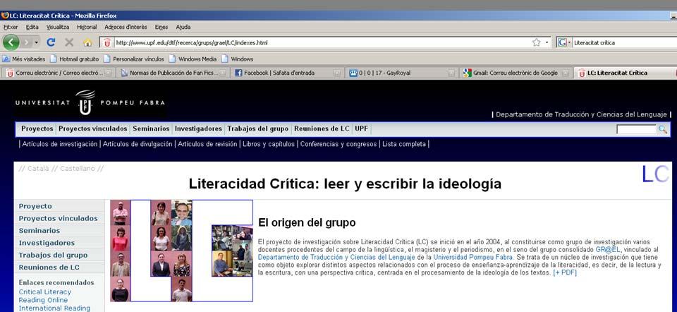 Literacitat crítica 2 http://www.upf.edu/dtf/recerca/grups/grael/lc/index.