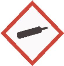2.2. Elementos de la etiqueta Bombona de gas Atención: H280 Contiene gas a presión; peligro de explosión en caso de calentamiento.