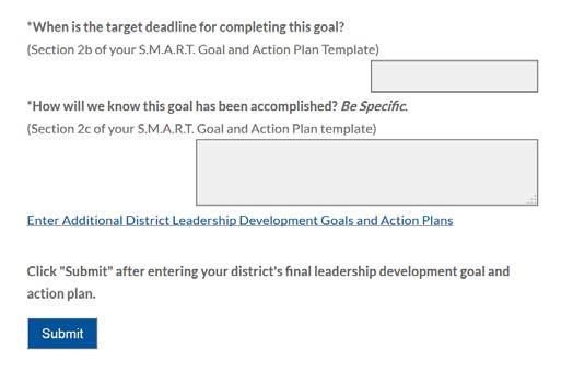 del servicio/apoyo a LCIF) y repita los pasos anteriores. El formulario le permite añadir hasta 10 metas y planes de acción adicionales.