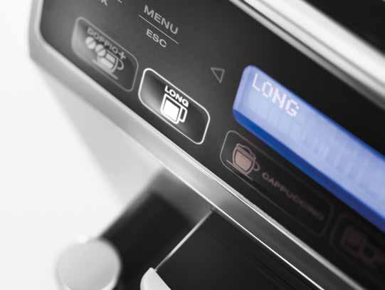 patentado por De Longhi: mantiene de forma constante el café a temperatura ideal Programas de aclarado y descalcificación Sistema de ahorro de energía con interruptor de suministro de energía para un