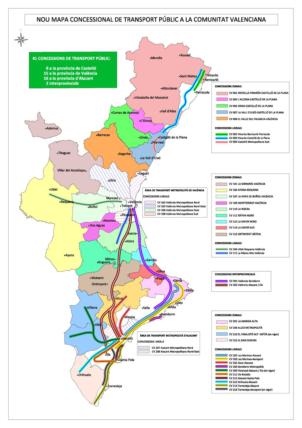 15 CONCESIÓN LINEAL: Concesión de transporte público de uso general cuyas rutas se estructuran en base a un eje principal de movilidad.