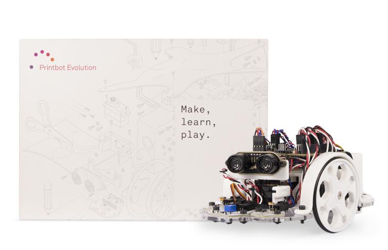 BQ Kit Printbot Evolution SKU: H000186 EAN: 8435439847698 Este kit permite construir un robot siguelíneas, huyeluz y esquivaobstáculos.