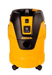 Push & Clean Función de autoarranque con máquinas eléctricas Aspiradores Mirka 1230L Indicado para trabajos en grandes superficies