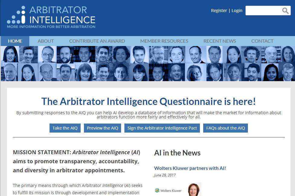 Tiene un espíritu similar al Arbitrator Intelligence * Proyecto de una organización sin ánimo de lucro financiado por Alston & Bird LLP, Cambridge University