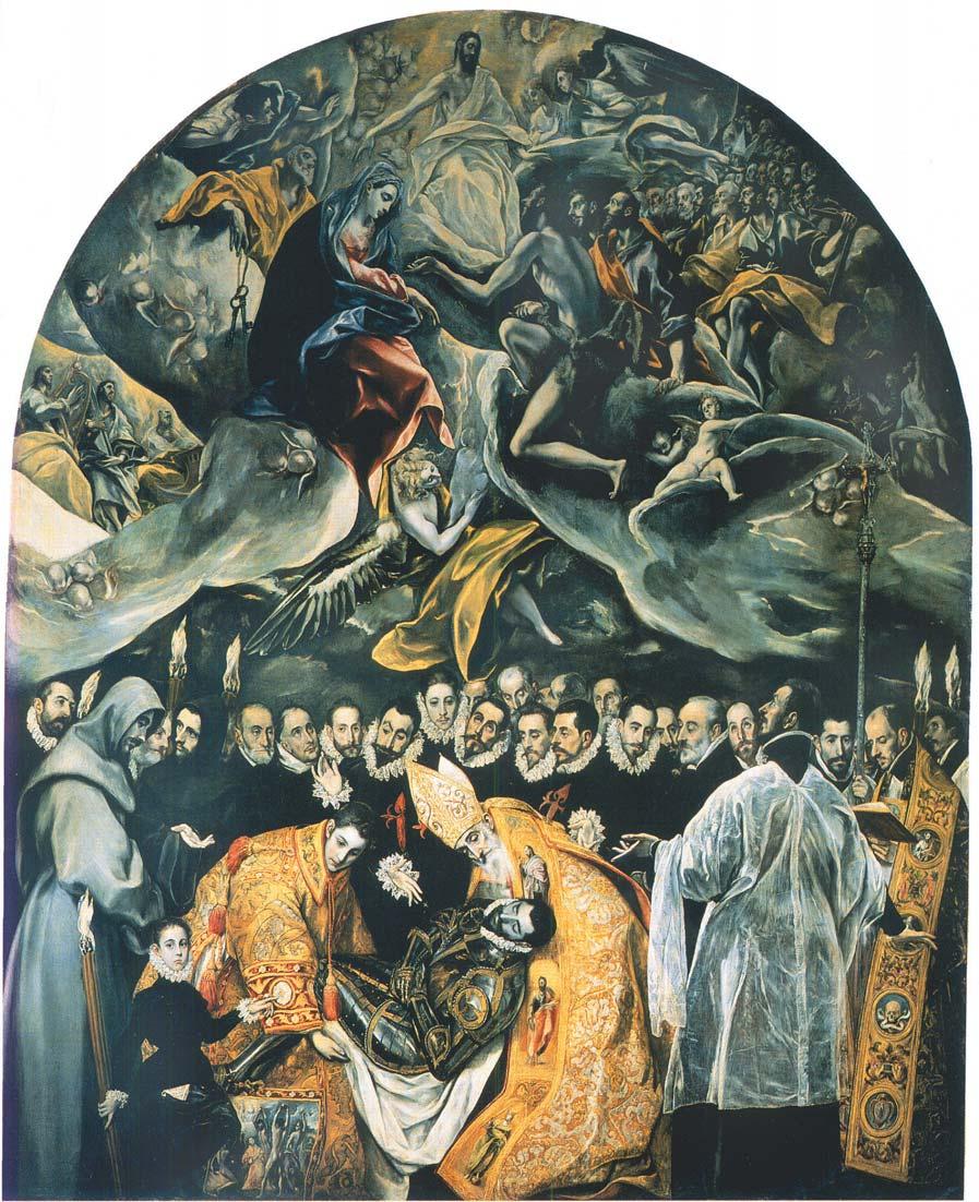 Obra 3. L enterrament del senyor d Orgaz, d El Greco. a) Situeu l obra en el context cronològic, històric i cultural corresponent.