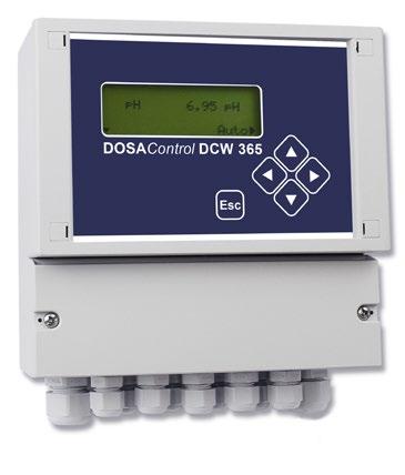 1.1.1 DOSAControl Medidor y regulador DCW Regulador de tres canales para sensores potenciostáticos y amperométricos para medir: valor ph, redox, cloro libre, cloro total, dióxido de cloro, ozono,