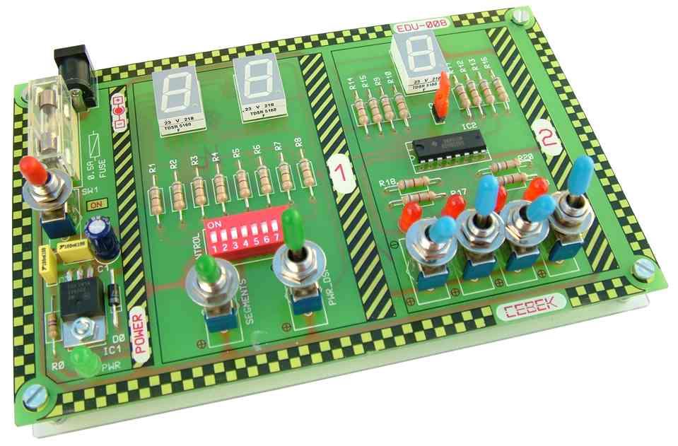 EDU-006 4 prácticas EDU-007 Módulo educacional transistores NPN / PNP Mini-laboratorio distribuido en 4 prácticas principales, donde se describen y experimentan con los principios de comportamiento,