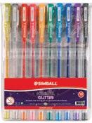 Power Gel Glitter Roller tinta gel 041-370 azul 12 u. 144 u.
