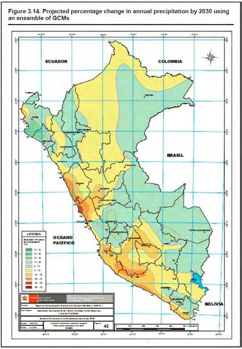 11.4 Análisis de sensibilidad de la evaluación del proyecto tomando en consideración el cambio climático 11.4.1 Metodología de Estudio El impacto negativo del cambio climático en la gestión de los recursos hídricos es un tema que preocupa al Perú.
