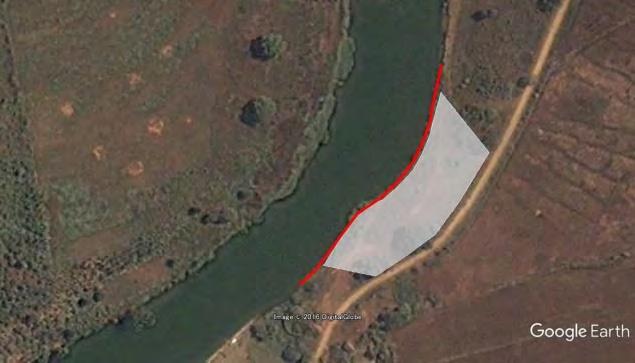 Actualidad de la erosión en el río Cisa (cuenca del río Huallaga) Como muestran las siguientes imágenes, la erosión de la parte curvada del río Cisa ha avanzado