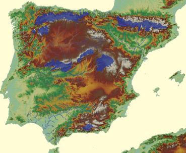 11.ERHIN 12/1/7 1:36 Página 91 FIGURA 2. Área del territorio español (en azul) donde se estudian los recursos hídricos procedentes de la acumulación nival. Programa ERHIN.