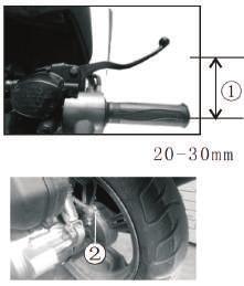 MANTENIMIENTO 2- Luego de ajustar la separación, compruebe la rueda trasera haciendola girar (sin tocar el suelo) para ver la fricción entre sí.
