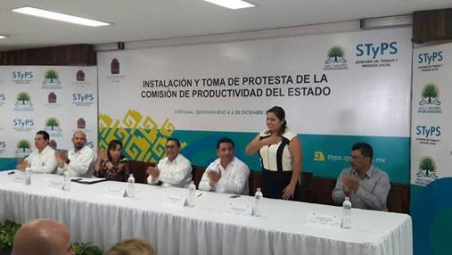 Sria. De Trabajo y Prevención Social Lic. Catalina Saarvelia Portillo Navarro, a la inauguración de la procuraduría itinerante de la Defensa del Trabajo.