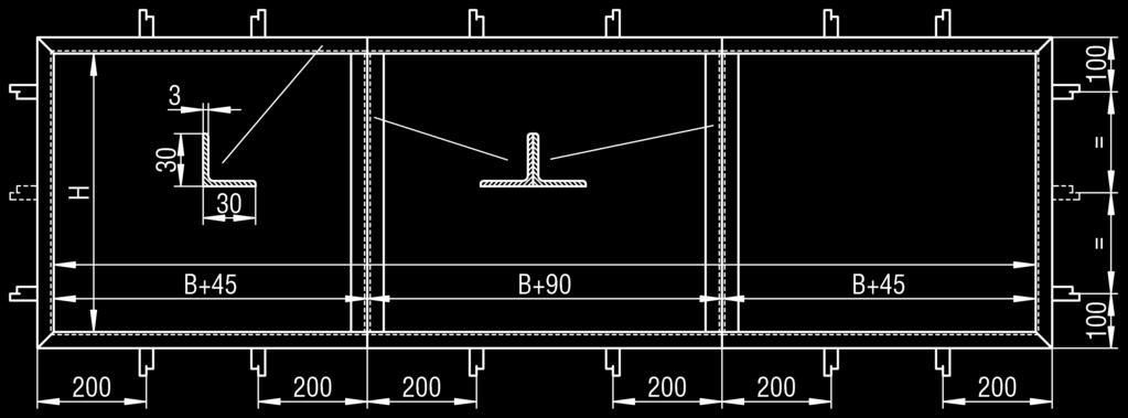 (EMB) Garra de anclaje Montaje en la pared Montaje dentro de la pared (argamasa) ALAS / ALAS-Cu ALAS-Alu ALAS / ALAS-Cu ALAS-Alu Nº de garras de anclaje para marco de montaje Altura: H < 1 000 = 2