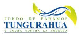 TUNGURAHUA-ECUADOR INFORMACIÓN GENERAL Nombre del Fondo: FONDO DE MANEJO DE PÁRAMOS Y LUCHA CONTRA LA POBREZA DE TUNGURAHUA (FMPLPT) País: Área de influencia: Ecuador Año de creación: 2008 Más