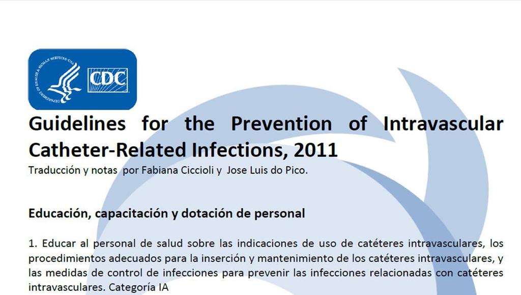 Guidelines for the Prevention of