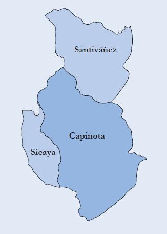 Cuadro 2: Mapa de la de. 2. Diagnostico Socioeconómico de la 2.1 Aspectos Demográficos El área de estudio está conformada por tres municipios,, Santivañez y Sicaya.