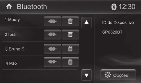 OPCIONES Bluetooth: Presione para activar o desactivar la función Bluetooth Conexión Automática: Presione para activar o desactivar la conexión automática del equipo al dispositivo Bluetooth.