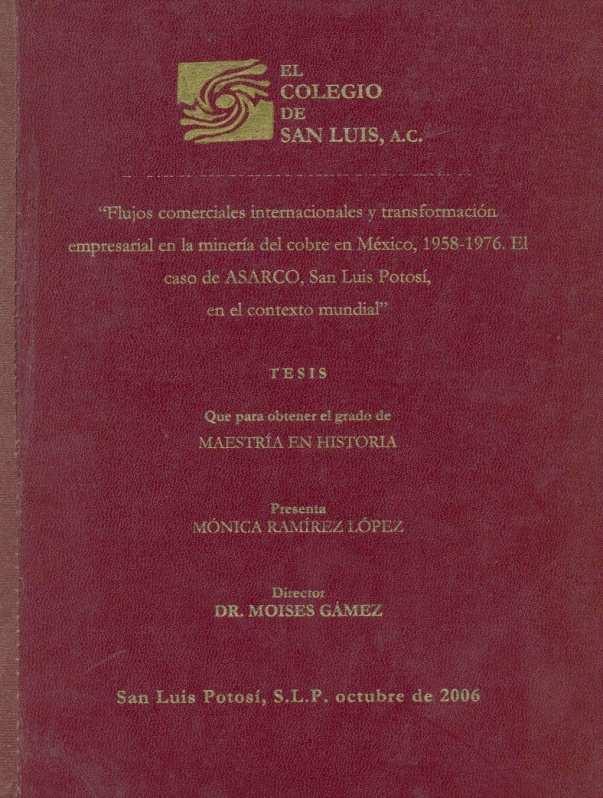 (Fotocopia encuadernada) El autor presenta en este texto información sobre las actividades mineras y de fundición en el Estado de Aguascalientes entre 1890 y 1930.