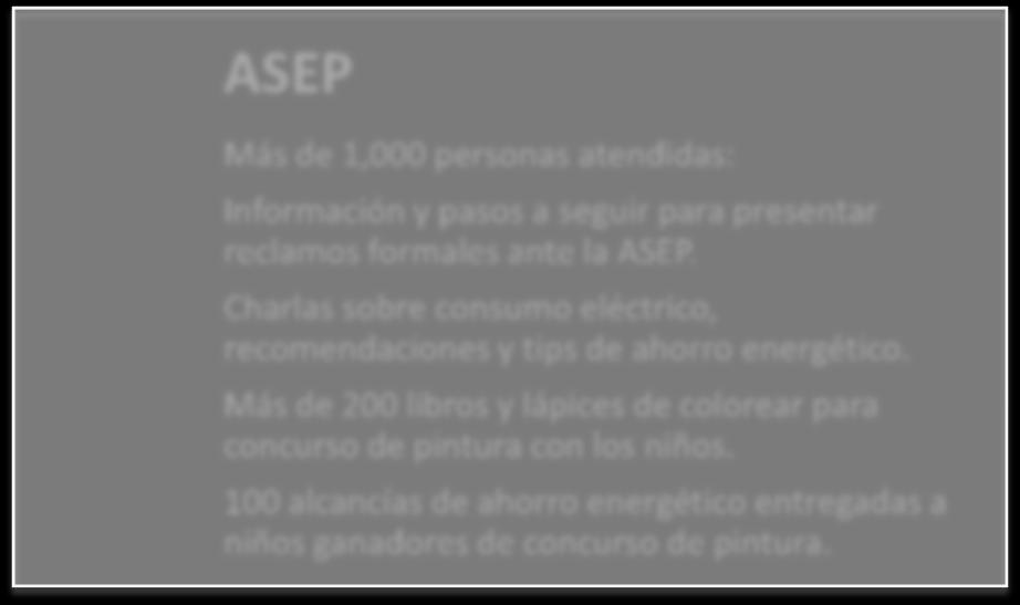 Compartiendo resultados ASEP Más de 1,000 personas atendidas: Información y pasos a seguir para