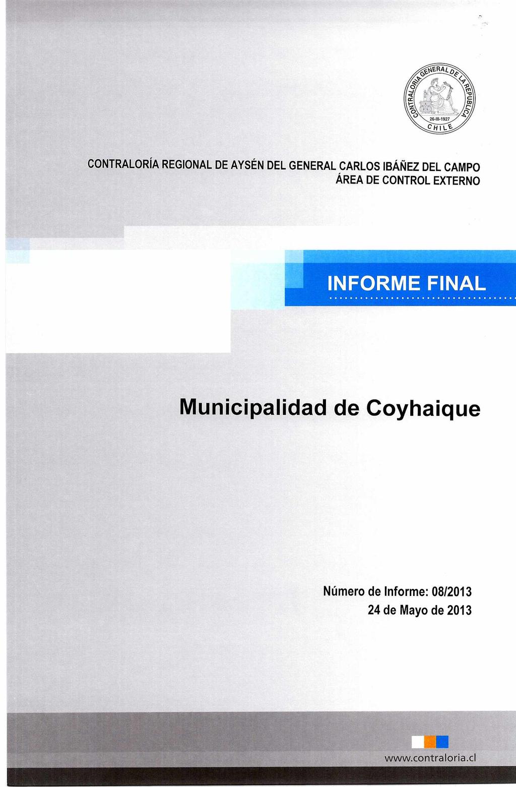 ÁREA DE CONTROL EXTERNO 1 INFORME FINAL Municipalidad de