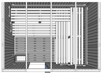 27. Construir el suelo Todas las saunas incluyen paneles de madera pre cortada para crear el suelo y cubrir el área no cubierta