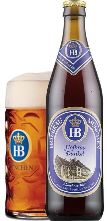 Cerveza Hofbräu Dunkel Descripción: La cerveza arquetípica bávara, sigue siendo tan popular como siempre.