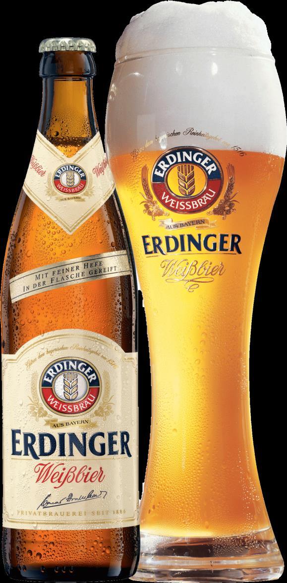 Cerveza Erdinger Weissbier Descripción: El clásico indiscutible en la gama de productos Erdinger, también es, sencillamente, la cerveza de trigo por excelencia.