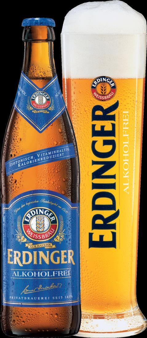 Cerveza Erdinger Alkoholfrei Descripción: Sabor completo sin alcohol, para quien no le guste renunciar a su cerveza, se le aconseja tomar esta cerveza.