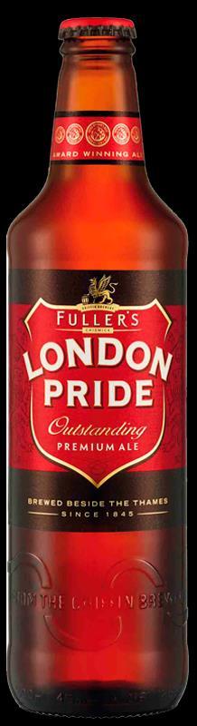 Cerveza Fuller s London Pride Descripción: Con un color cobrizo y sin excesiva espuma destaca por una suave base de malta y los delicados toques de las diversas variedades