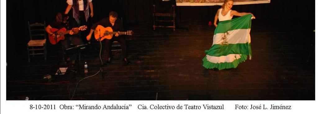 la canción y el teatro, con textos de Blas Infante de su obra El Ideal Andaluz, como hilo conductor de la narración histórica.