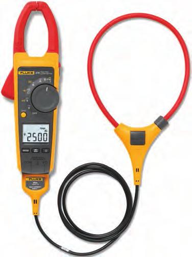 Además, los modelos 376, 375 y 374 son compatibles con la sonda de corriente flexible iflex (incluida con el 376, se vende por separado para el 375 y 374) y proporcionan mayores lecturas de medición