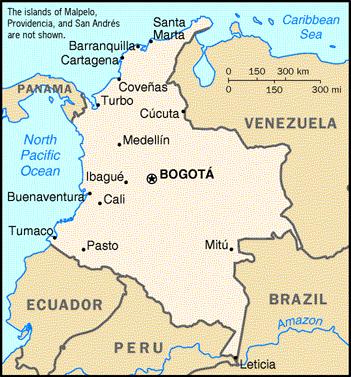 Colombia - País geográficamente