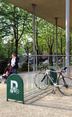 56 uso público aparcabicicletas - Estructura de acero galvanizado - Panel lacado con señalización - Fijación al suelo * Para 16 bicis armario de bicicletas - Acero