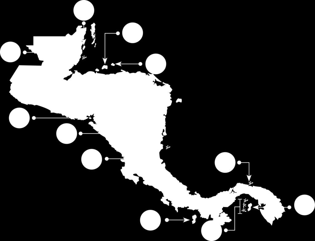 Cuarto Primaria Ciencias Sociales Evaluación Mes 9 SERIE III: Localiza las islas de Centroamérica escribiendo en los círculos el número que le corresponde.