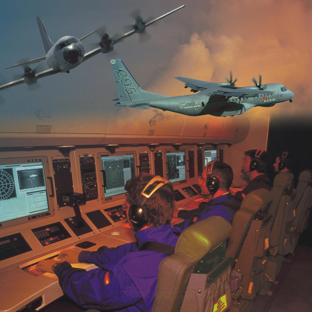 Aviones de Transporte Militar Sistema de Misión EADS CASA FITS (Fully Integrated Tactical System) Vigilancia Marítima y Seguridad Nacional Guerra Antisubmarina/Antisuperficie (ASW/ASuW) Última
