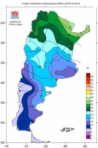 Análisis de la temperatura máxima semanal: 7 al 13 de julio L a temperatura máxima media más alta de la semana se registró en Iguazú (25.8 C) y la más baja en Río Grande (5.6 C) (Fig. 4).