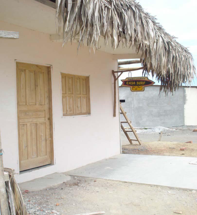 Desarrollo de la comunidad de Puerto Engabao Adecuación de viviendas para Hospederías Comunitarias en Puerto Engabao. Beneficiarios directos 16 familias dueñas de viviendas.