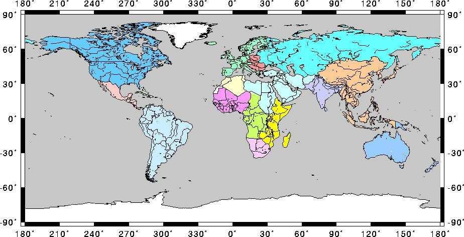 Flujo Virtual de Agua Water Virtual flow in en 2000 2000 (cereals (sólo only) granos) 78.5 North America 36.4 Central America South America Western Europe 38.