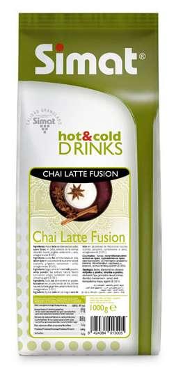 Té Chai Latte Fusion REF. 1300 El más sabroso Chai Latte con nuestra mejor leche semidesnatada y aromas naturales de canela, gengibre, anís y cardamomo.