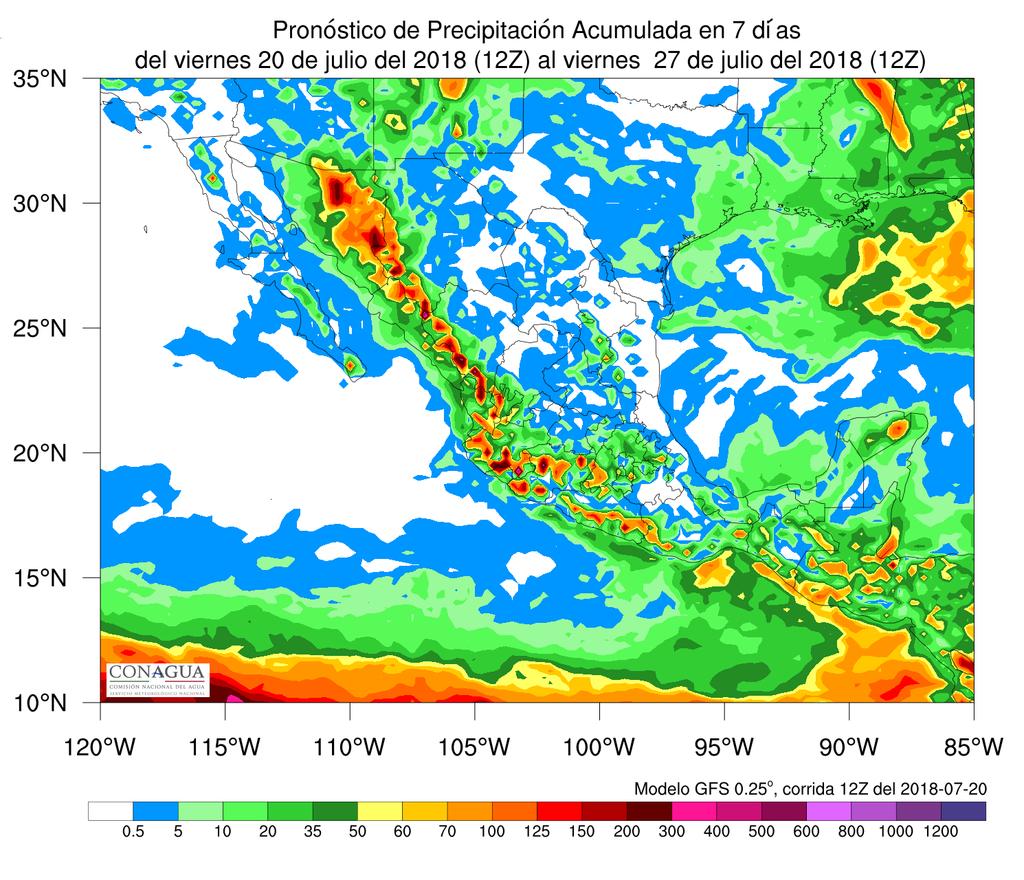 Precipitación y su anomalía registrada