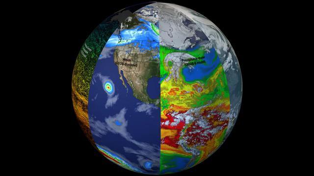 INNOVACION EN LOS SISTEMAS DE TELEDETECCION Integración Earth Observations Sea Surface Currents & Temperature (ECCO2 model) Winds (GEOS-5 model) Precipitable